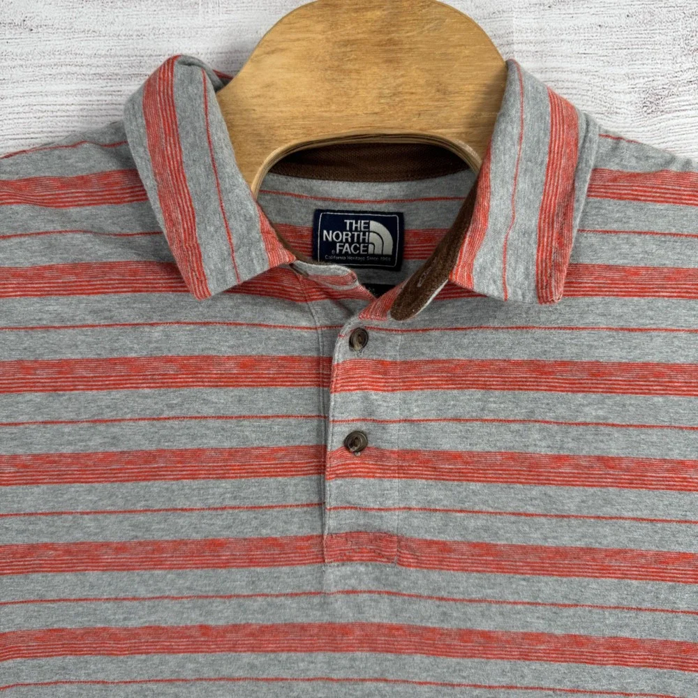 The North Face California Heritage Striped Polo Shirt Mens XL Casual Golf Hiking